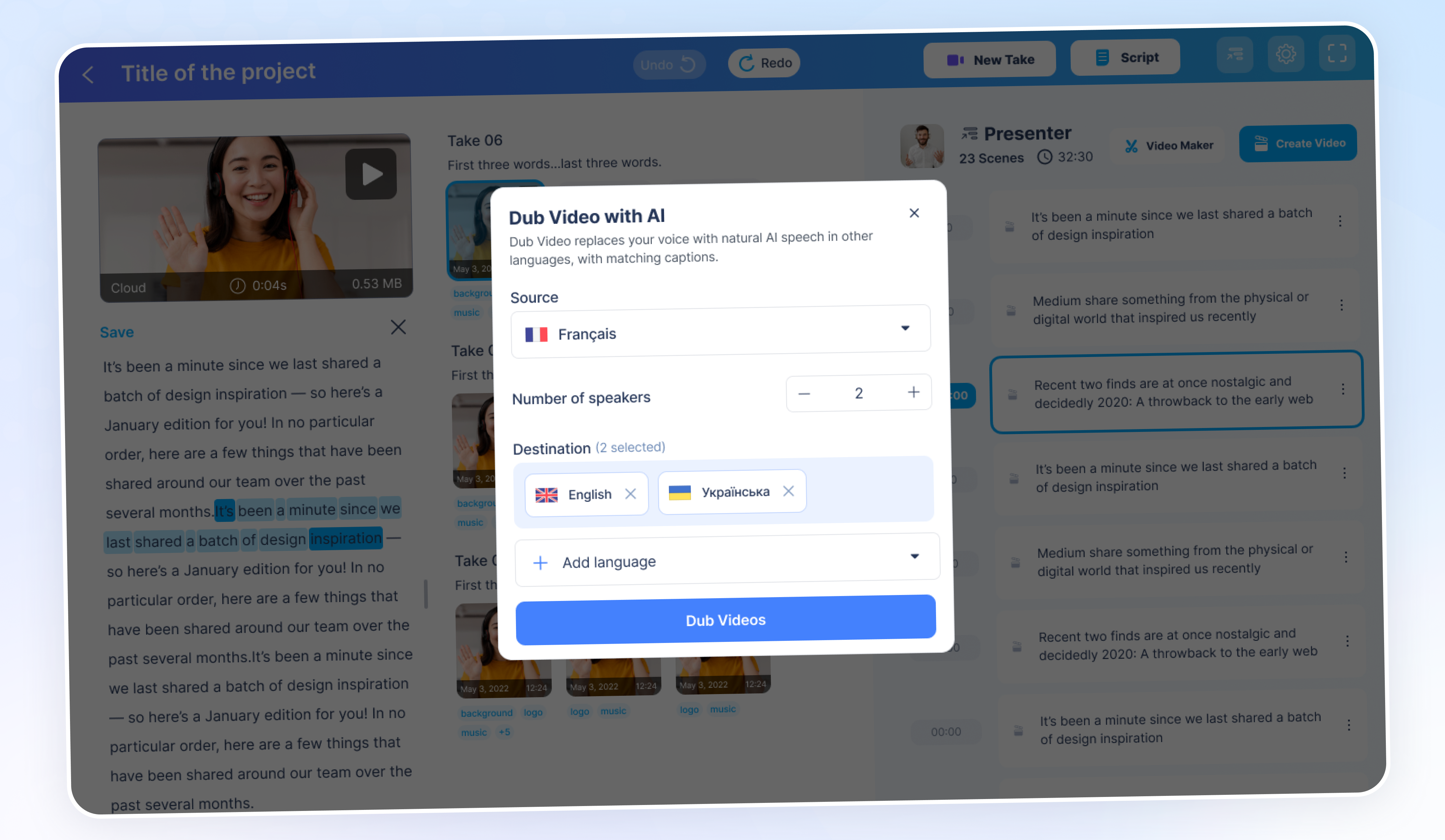 Wie man ein Video vertont und Untertitel in mehreren Sprachen hinzufügt, um globale Märkte zu erreichen