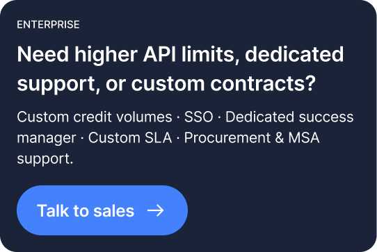 Talk to sales